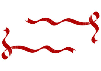 ガーリーなリボンのタイトルフレーム。ベクターデータ。