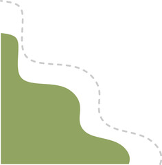 Fototapeta premium Blob Corner with Dotted Line
