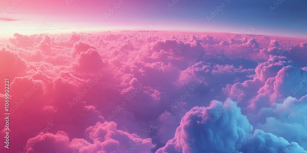 Poster a backdrop featuring a distorted effect, showcasing clouds and the sky in a blurred appearance, crea