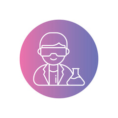 Scientist vector icon stock illustration