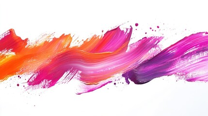 Fototapeta premium Creative paint smear isolated on a white background, offering a vibrant splash of color. This creative paint smear captures artistic expression with ample room for text or design.