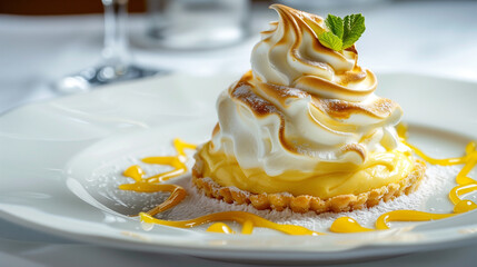Elegant Lemon Meringue Pie with Fluffy Toasted Topping