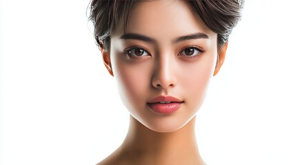 Obraz premium close-up korean woman face