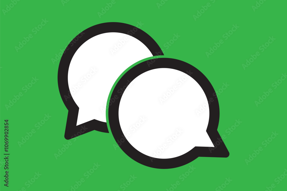 Poster set of chat message bubbles vector icon. communication icons. talk bubble, dialog. web icon set. onl