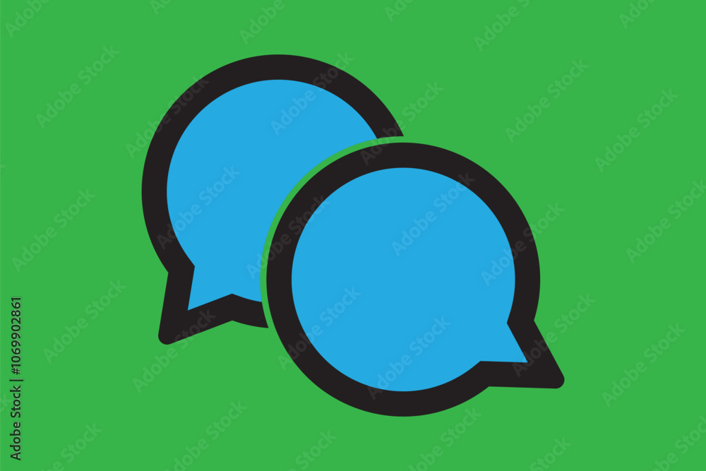 Poster set of chat message bubbles vector icon. communication icons. talk bubble, dialog. web icon set. onl