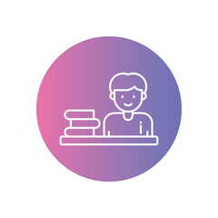 Librarian vector icon stock illustration