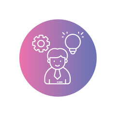 Entrepreneur vector icon stock illustration
