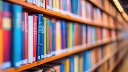 A picture of a book arranged in a vintage style in a library shelf. This picture conveys the concept of learning and gaining knowledge.