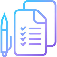 Documents With Checklists and a Pen on a Surface for Planning or Project Management Tasks in a Workspace Setup