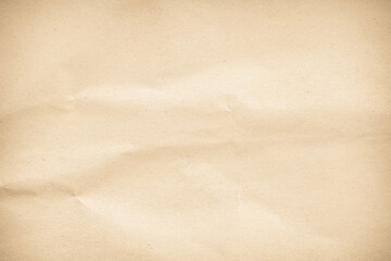 Crumpled brown paper texture background for design with copy space for text or image.