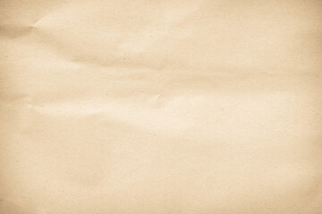 Crumpled brown paper texture background for design with copy space for text or image.