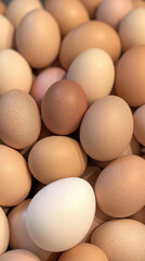 a close-up of egg pile lying tightly on top of each other