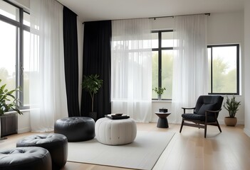 Fototapeta premium Stylish and Inviting Guest Bedroom Interior.
