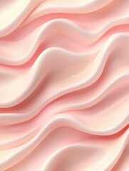 Obraz premium Close-up of pink icing frosting with smooth, wavy patterns. bakery and dessert background. ice cream