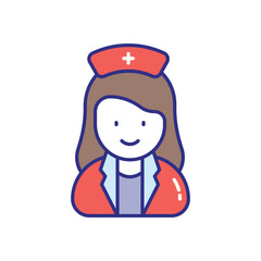 Nurse vector icon stock illustration