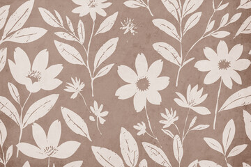 Botanical background. Abstract plant shapes. Minimalist illustration for printing on wall decorations.
