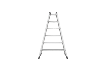 sturdy aluminum ladder with five steps, ideal for home improvement and maintenance tasks. Perfect for reaching high places safely and efficiently
