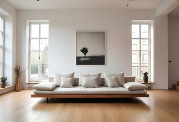 Fototapeta premium Trendy Bohemian Bedroom with Colorful Accents.