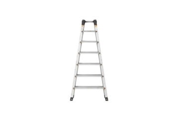 sturdy aluminum ladder with six steps, ideal for home improvement and maintenance tasks. Perfect for reaching high places safely and efficiently