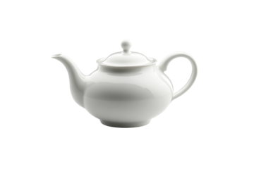 Elegant white teapot with smooth finish and classic design. Perfect for serving tea in style
