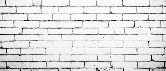 Obraz premium White Brick Wall Texture, Urban Background, Grunge Aesthetic.