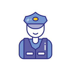 Security Guard vector icon stock illustration