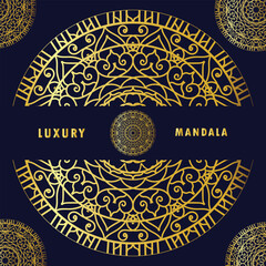 Luxury Mandala Design Templates gold