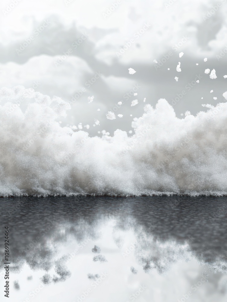 Poster snowdrift isolated on transparent background