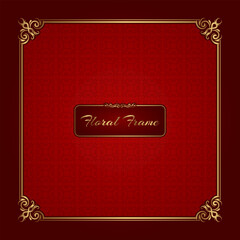 Vintage frame gold floral ornament