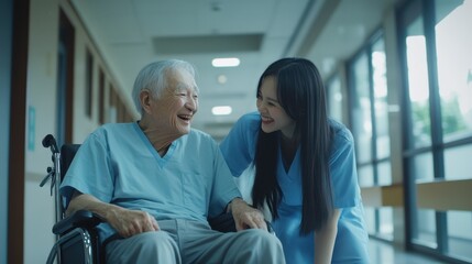 The Elderly Man and Caregiver