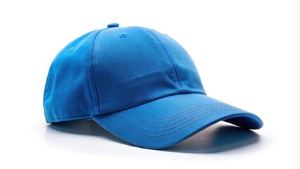 Stylish Blue Baseball Cap Isolated on White Background - Trendy Headwear, Casual Fashion Accessory, Summer Style, Adjustable Cap, Streetwear Essential, Outdoor Gear, Unisex Fashion