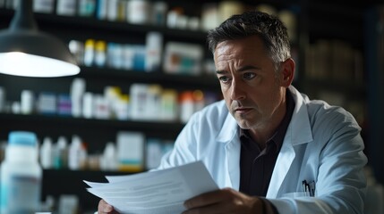 The Doctor Reviewing Laboratory Reports