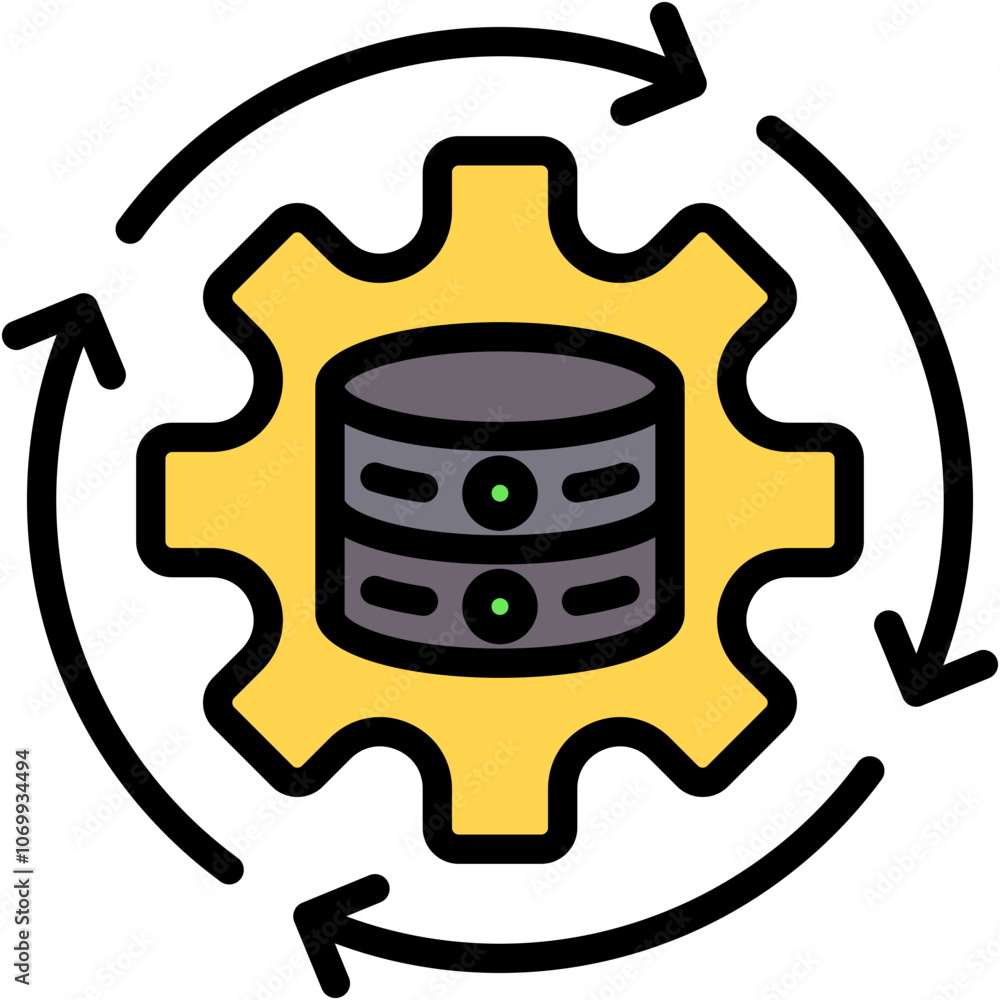 Poster data processing icon