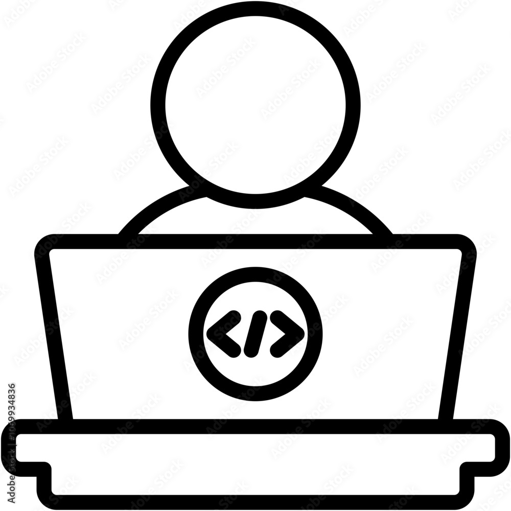 Poster software developer icon