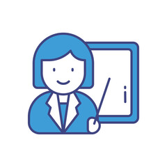 Teacher vector icon stock illustration