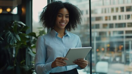 The Woman with Digital Tablet