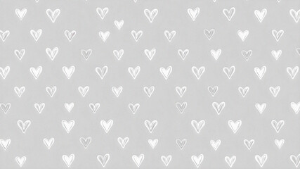 Trendy pattern of many handdraw hearts. Valentine's day card background	