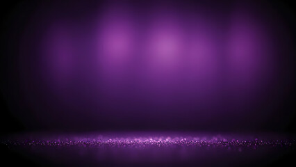 Purple backdrop with a spotlight and lighting features.