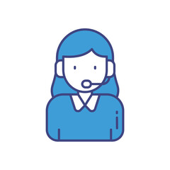 Customer Service vector icon stock illustration
