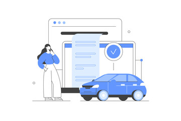 Financial management. Character paying credit, mortgage, taxes invoice bills. Personal finances, loans and debt concept. Vector Illustration, icon. Stylish, Minimalist 
