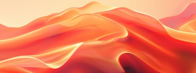 Obraz premium Abstract Orange and Yellow Gradient Background with Smooth Wavy Lines