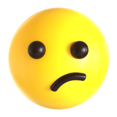 annoyed emoji 3d icon illustration 