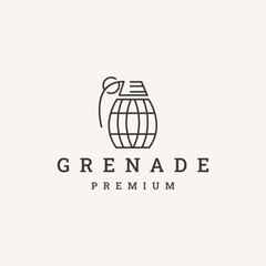 Grenade logo icon design template flat vector
