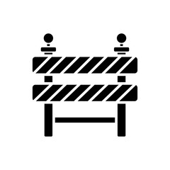 simple road barrier icon, simple style glyph design inspiration for any interface and purpose