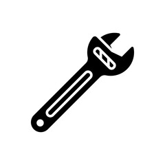 simple Adjustable wrench icon, simple style glyph design inspiration for any interface and purpose
