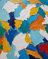 Abstract pattern to print on wall decorations, covers, leaflets. Oil painting