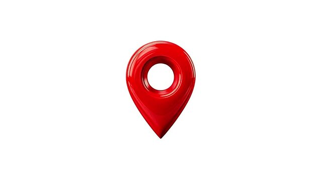 3d pin domain marker, red map pointer, red pin pointer