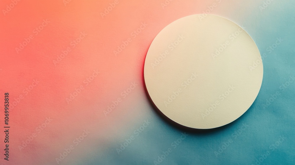 Poster gradient round paper background style