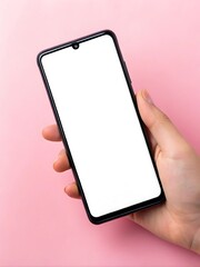 Focusing on the Smartphone: Smartphone Mockup with White Screen