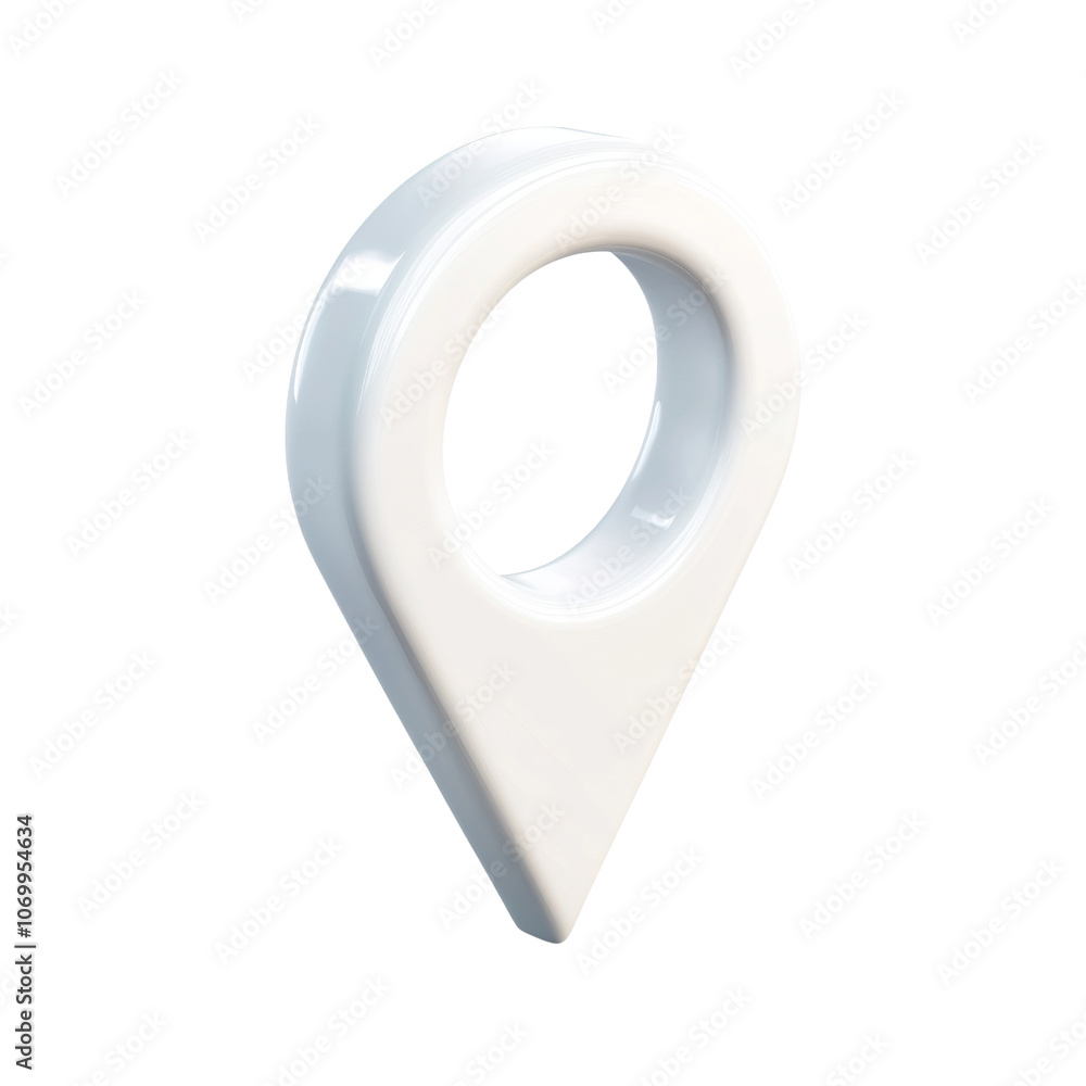 Poster 3D Checkmark with Location Pin - Approval and Geolocation Icon